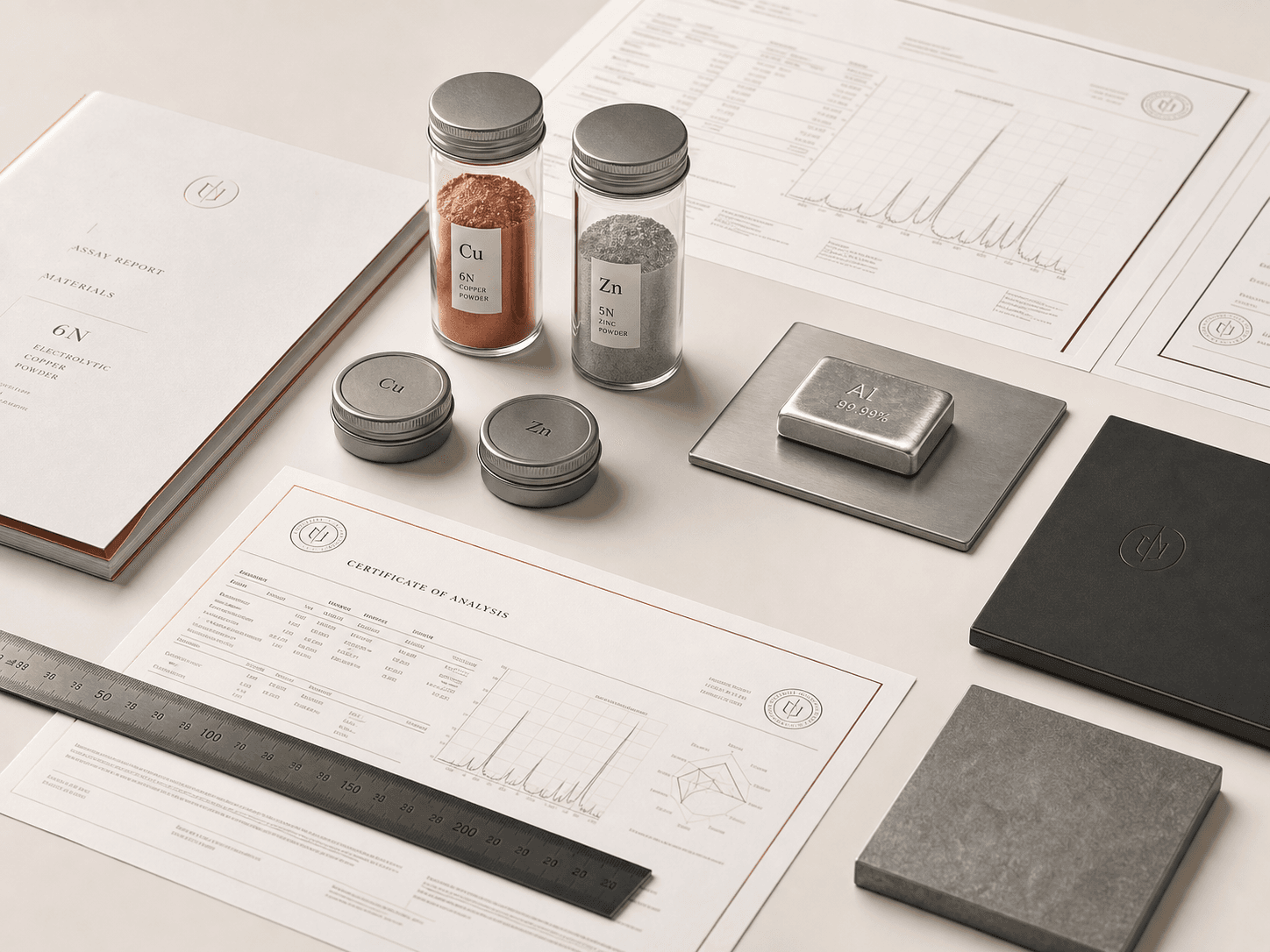 Copper powder sample and supporting qualification documents