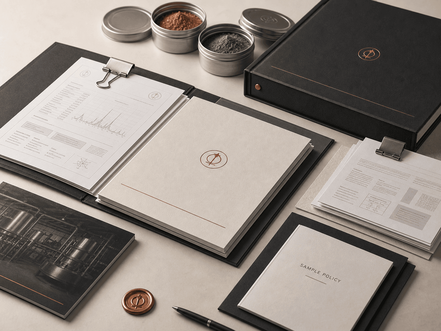 Technical document library and company profile materials